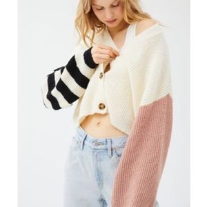 UO slouchy balloon sleeve cardigan